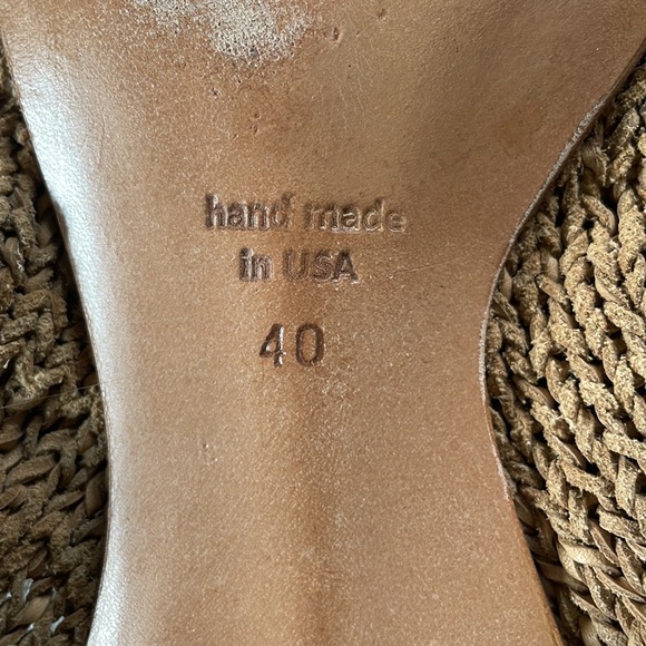 CYDWOQ Leather Arcana Netted Slip On Slides Sandals - Picture 6 of 8